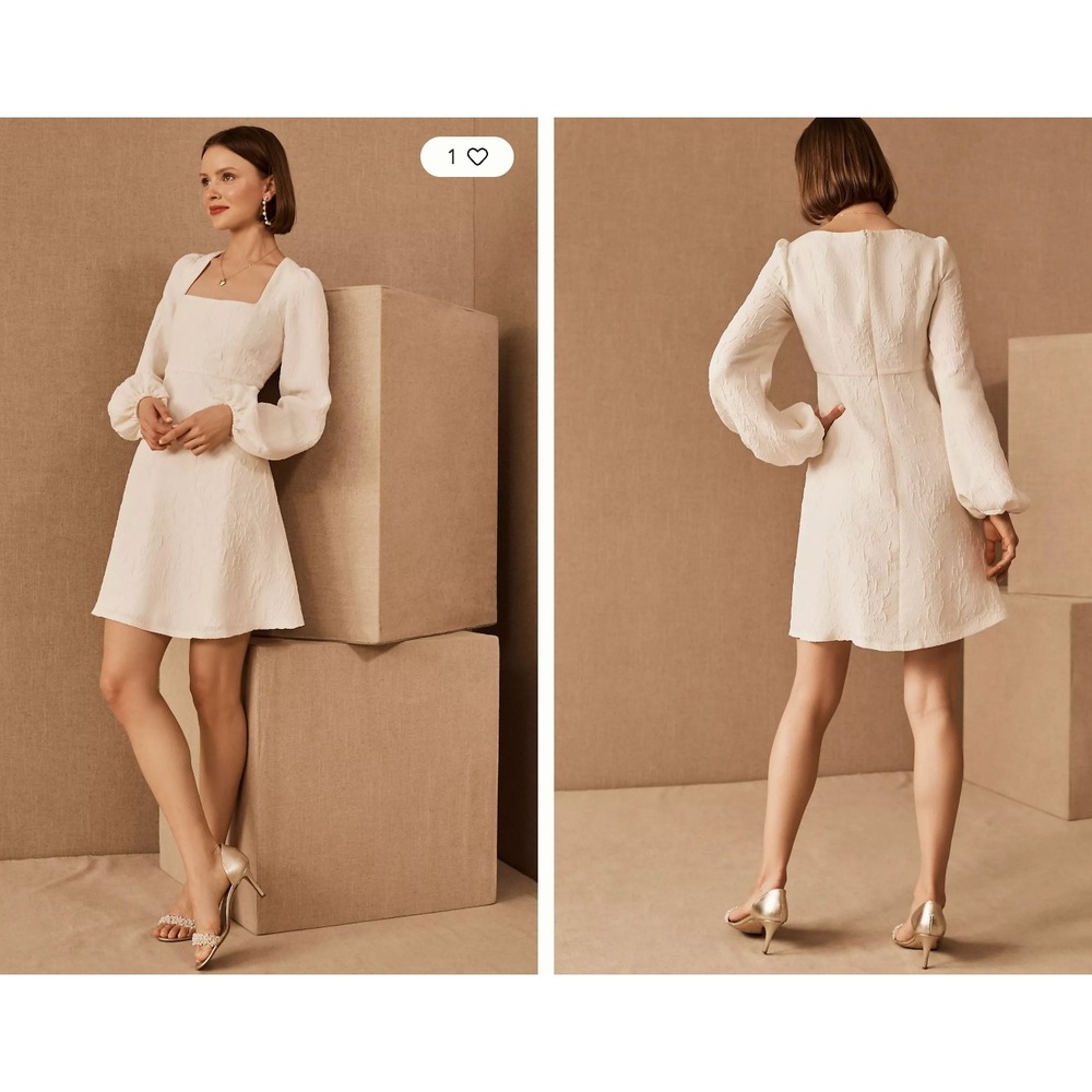 BHLDN Sachin & Babi Rhinebeck Mini Dress Sleeve Wedding Dress 20W